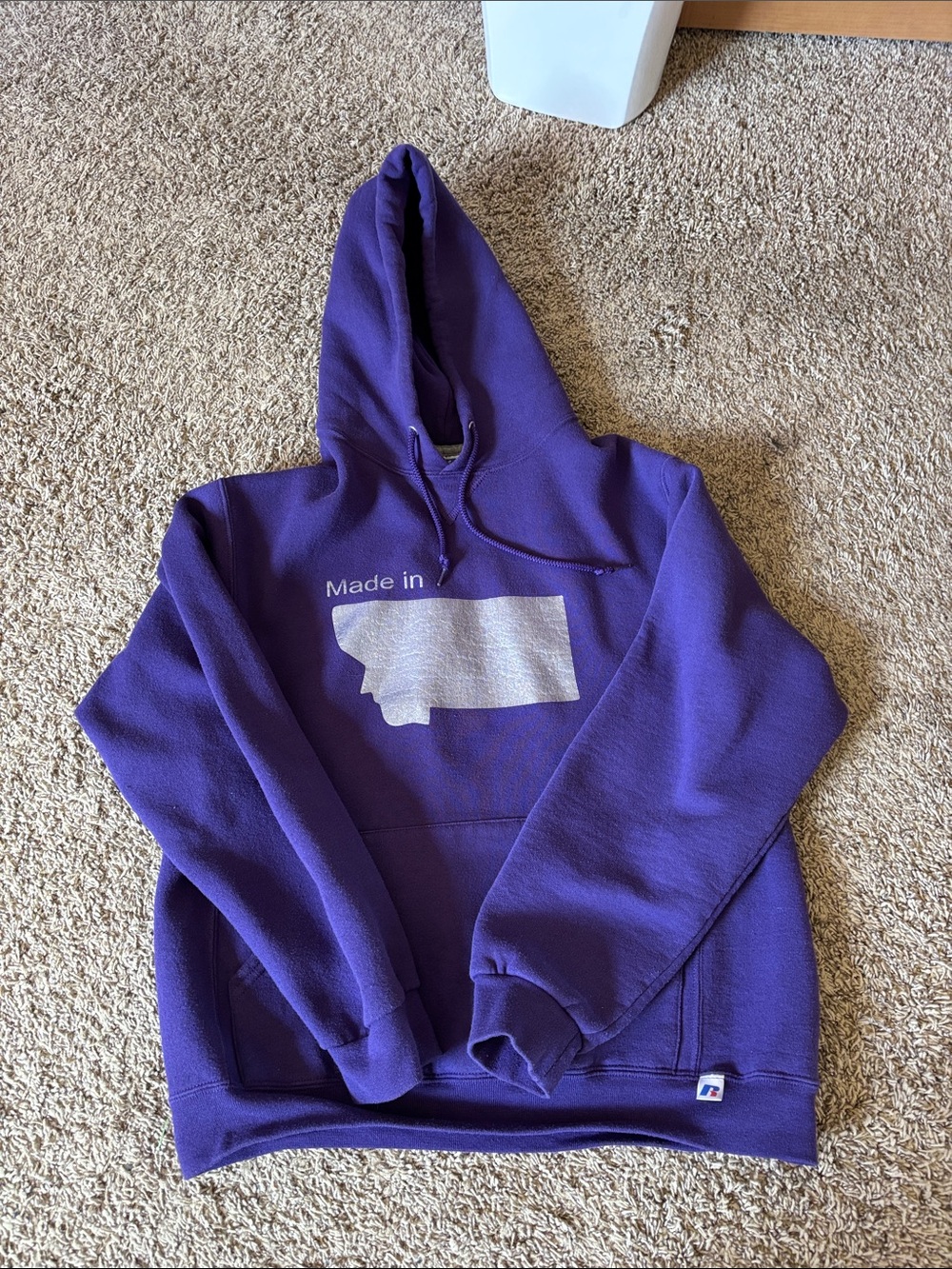 Russell Athletic Deep Purple Pullover Hoodie with Drawstring